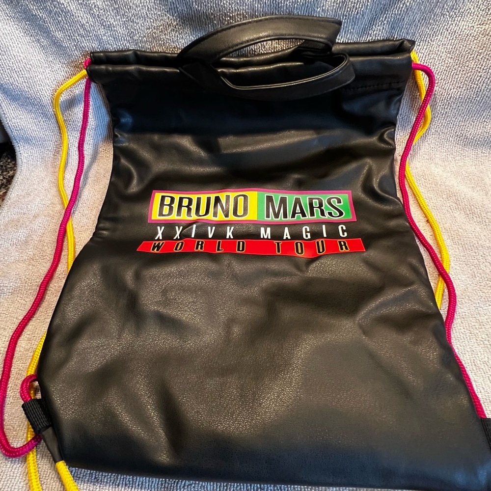 Bruno Mars Black Drawstring Backpack